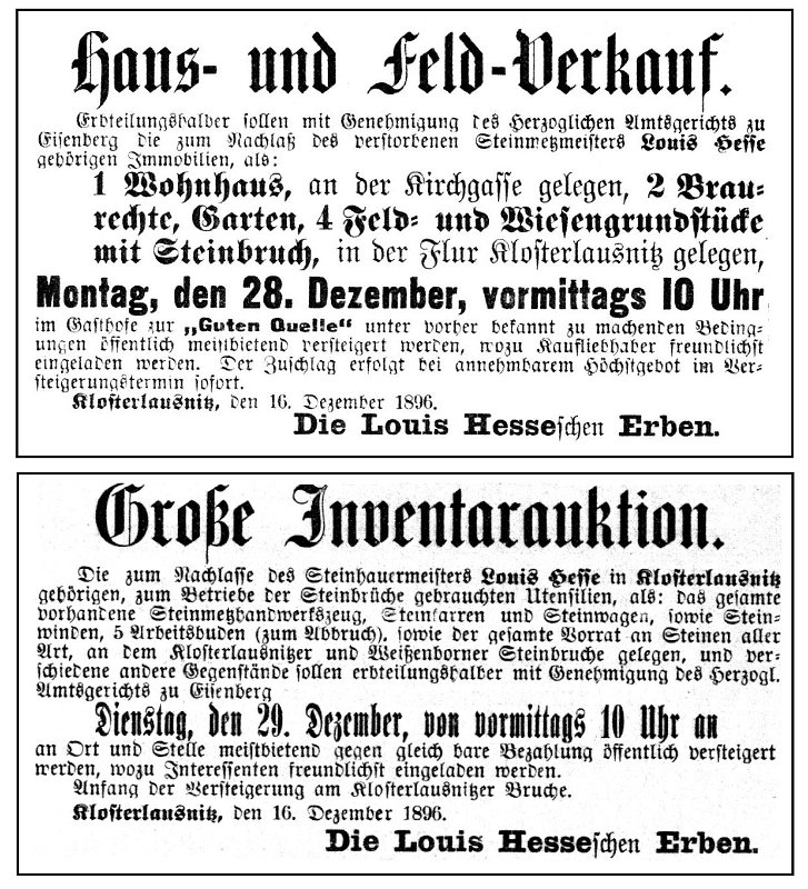 1896-12-16 Kl Versteigerung